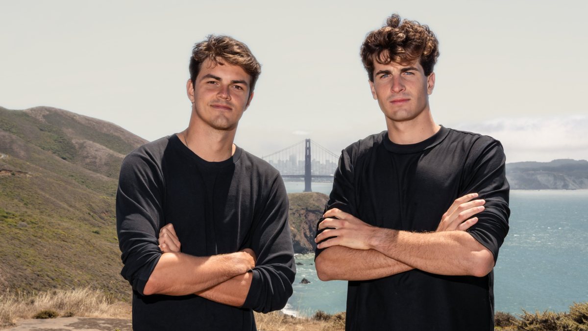 Jasper Lortije (left) and Alessandro Fiume (right), co-founders of IMPACT, with the Golden Gate Bridge behind them
